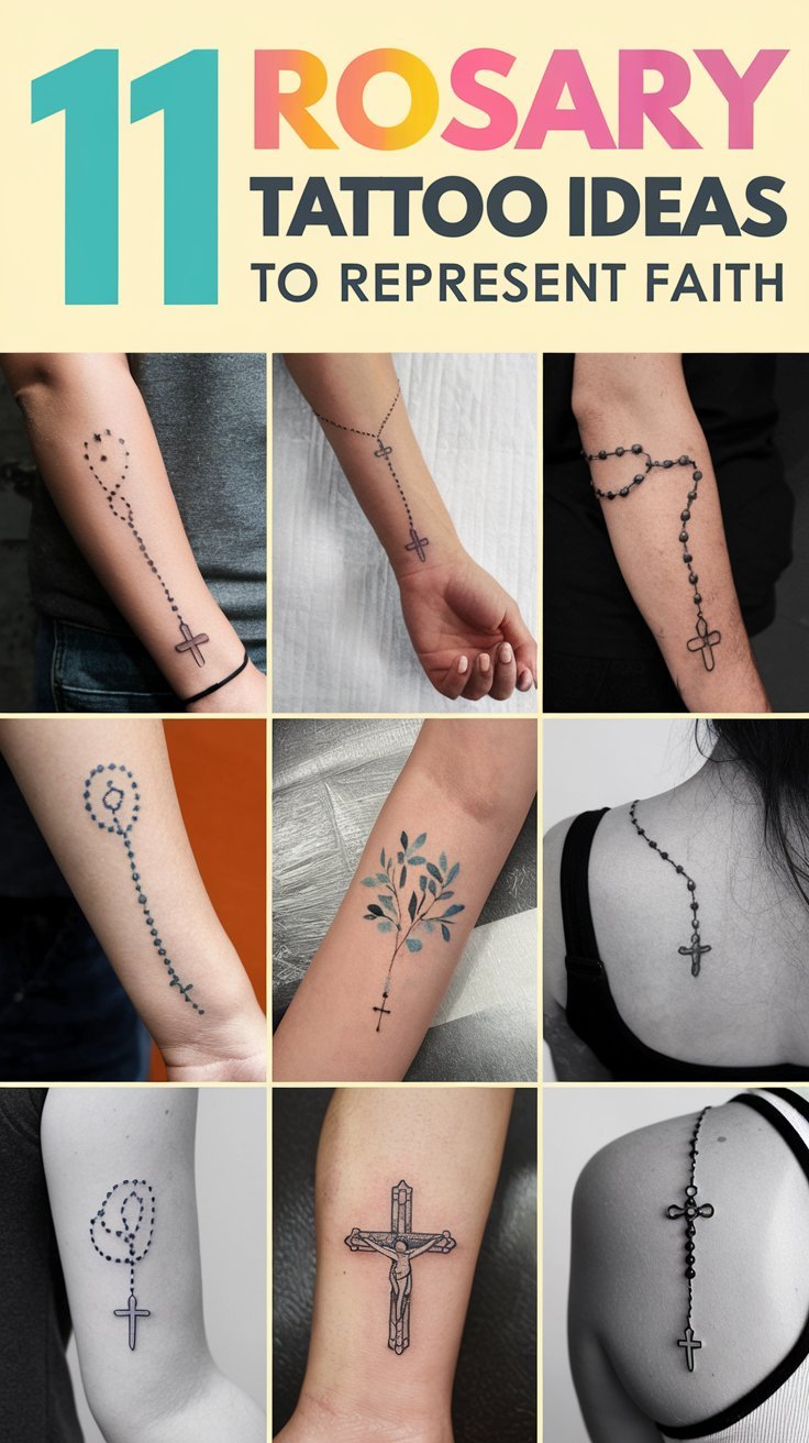 11 Rosary Tattoo Ideas to Represent Faith