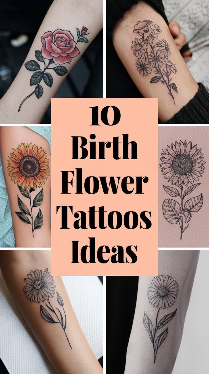 10 Birth Flower Tattoos Idea to Represent Your Birth Month