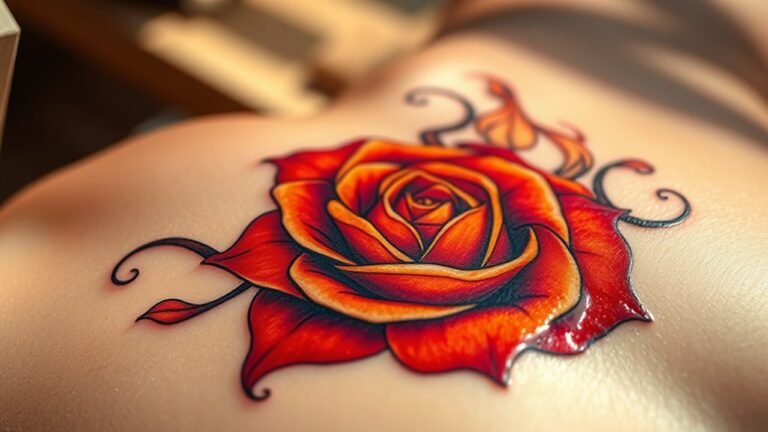 fire rose tattoo symbolism