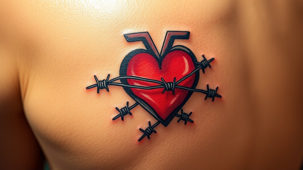 Heart With Barbed Wire Tattoo Meaning And Symbolism Pure Beauty Love Pain Protection Resilience