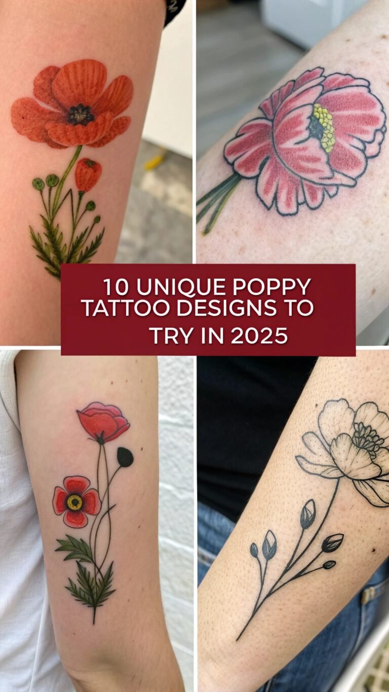 10 Unique Poppy Tattoo Designs to Try in 2025